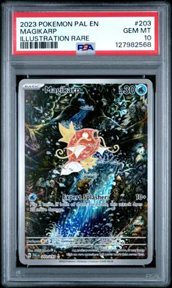 2023 POKEMON PAL EN-PALDEA EVOLVED ILLUSTRATION RARE #203 MAGIKARP PSA 10 - Image 1