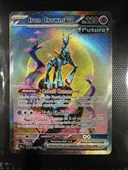 Pokemon Iron Crown ex 206/162 SV05 Temporal Forces Special Illustration Rare Ho… - Image 1