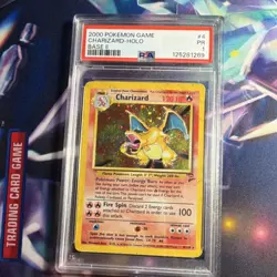Pokemon TCG Charizard Base Set 2 Holo Rare PSA 4/130 120HP 2000 English - Image 1