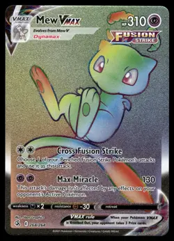 Pokemon Mew VMAX Secret Rare 268/264 Fusion Strike TCG - Image 1