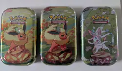 Prismatic Evolutions Pokemon Mini Tins x3 Sealed Flareon & Sylveon - Image 1