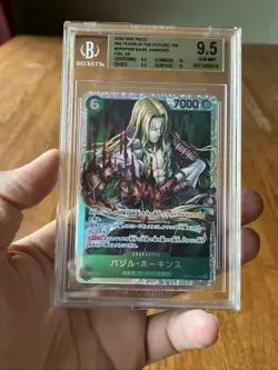 One Piece Card Game - Basil Hawkins OP07-029 SR Graded 9.5 Beckett Gem Mint - Image 2