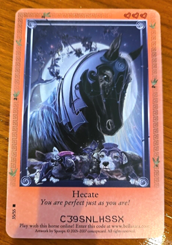 Bella Sara HECATE Card 35/55 Rare Nonshiny Ancient Lights Series - Image 1