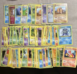 80 Base Set Pokemon Cards From 2016- At least 4 hollows- comes in box - Image 1