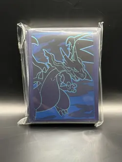 Mega Charizard X Card Sleeves Sealed 65x Pokemon Phantasmal Flames ETB New - Image 1