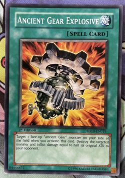 SD10-EN019 Ancient Gear Explosive Common 1st Edition Near Mint YuGiOh Card - Image 1