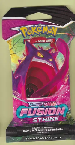 Pokemon "Fusion Strike " 10-Card Sealed Sleeved Booster (Gigantamax Gengar) X1 - Image 1