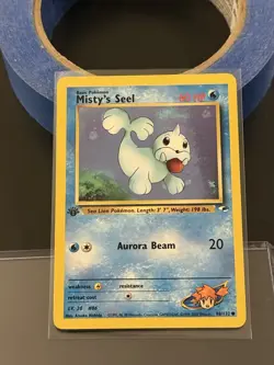 Vintage 2000 Pokemon Misty’s Seel 88/132 Gym Heroes 1st Edition WOTC TCG Card - Image 1