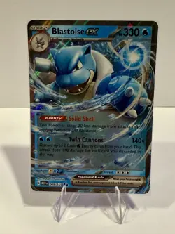 Blastoise ex 009/165 Scarlet & Violet 151 Double Rare Holo Pokemon TCG Card NM - Image 1
