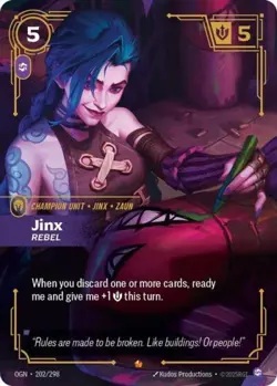 Riftbound Jinx Rebel NM Foil Origins - Image 1