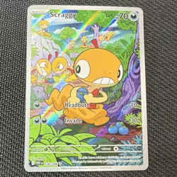 Pokemon Scraggy 138/086 Illustration Rare Full Art Holo Sv: White Flare TCG Card - Image 1