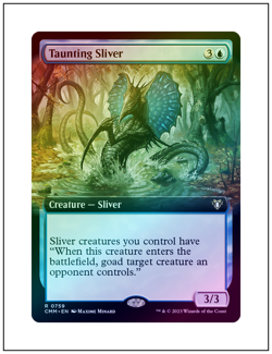1x Taunting Sliver, Extended Art Foil, Magic the Gathering MTG NM - Image 1