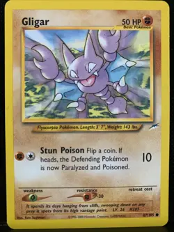 Pokemon TCG Gligar Neo Destiny Card 67/105 Unlimited Common LP Ken Sugimori - Image 1