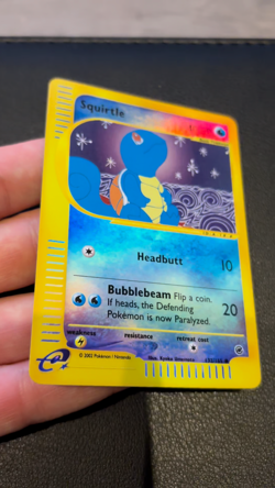 Squirtle 132/165 Reverse Holo Expedition e-Series Pokemon Card 2002 - LP - Image 2
