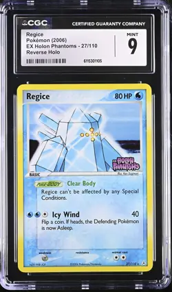 CGC 9 Regice 2006 EX Holon Phantoms 27/110 Reverse Holo Stamped Pokemon Card - Image 1