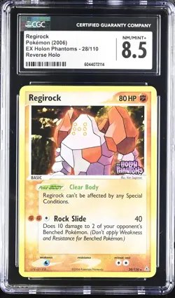 CGC 8.5 Regirock EX Holon Phantoms 28/110 Reverse Holo STAMPED Pokemon Card - Image 1