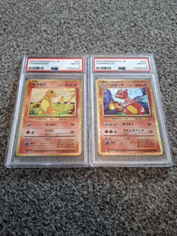 PSA Graded CCL JP Charmander & Charmeleon Pokemon Cards #001/032 Holo CHEAP - Image 1