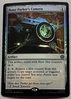 MTG Marvel’s Spider-Man Peter Parker’s Camera Artifact RARE FOIL #0171 - Image 1