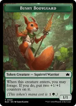Bushy Bodyguard Token 20 MTG NM - Bloomburrow - Image 1