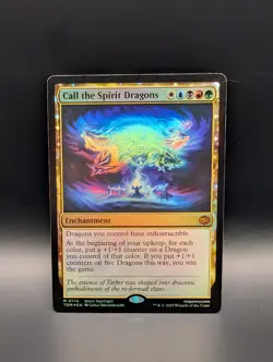 MTG - Call the Spirit Dragons - FOIL - Enchantment - TDM #174 - Mythic - NM - Image 1