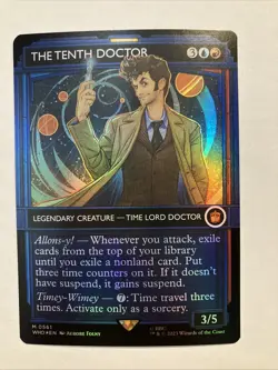 The Tenth Doctor (Showcase) Universes Beyond: Doctor Who Foil MTG Mythic - Image 1