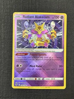 Radiant Alakazam - 059/195 - Pokemon Silver Tempest Radiant Rare Card NM - Image 1