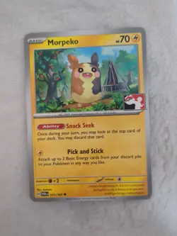 Morpeko 072/167 Pokemon Prize Pack Series 6 Promo Pokemon Card Play! Stamp - Image 1
