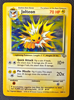 Pokemon WOTC Card - Jolteon - Jungle Set - Holo Rare - 4/64 - LP - Image 1