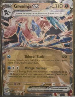 Pokemon Twilight Masquerade Greninja ex METAL GameStop Promo 106/167 NM/M RARE - Image 1