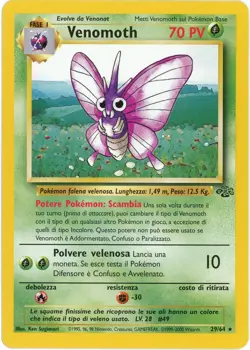 Venomoth (Rare) 29/64 - Jungle (JU) 1999 - Pokemon TCG - Vintage - English LP - Image 1