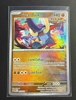 POKEMON Great Tusk 055/131 Sv: Prismatic Evolutions Holo MASTER BALL - Image 1