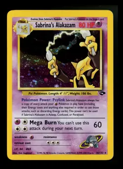 #2 Sabrina's Alakazam 16/132 Gym Challenge 2000 Holo Rare WOTC Pokemon Card TCG - Image 1