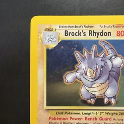 Pokemon Vintage Holo Brock's Rhydon Gym Heroes Wotc 2000 - Image 2
