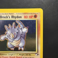 Pokemon Vintage Holo Brock's Rhydon Gym Heroes Wotc 2000 - Image 3