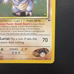 Pokemon Vintage Holo Brock's Rhydon Gym Heroes Wotc 2000 - Image 4