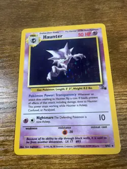 Pokemon TCG Haunter Fossil 6/62 Holo Unlimited Rare LP Condition 1999 - Image 1