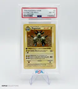 1999 Pokemon Base Set Shadowless 1st Edition Magneton 9/102 PSA 8 - Image 1