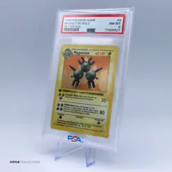 1999 Pokemon Base Set Shadowless 1st Edition Magneton 9/102 PSA 8 - Image 3