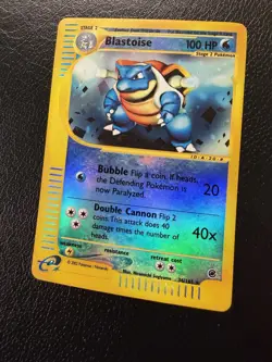 Pokemon TCG Expedition Blastoise Reverse Holo 36/165 Vintage LP/MP - Image 5