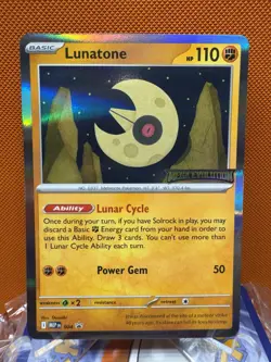 Lunatone Pokemon Mega Evolution Stamped MEP 004 Pre Release Promo Holo NM - Image 1