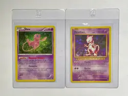 Mew XY and Mewtwo Shattered Holo - Rare Legendary Pokemon Cards - Image 3