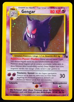 Gengar #5 LP Small Crease German Pokemon Card - Image 1