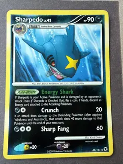 Sharpedo LV.43 Pokemon TCG 49/111 Rising Rivals Reverse Holo - Image 1