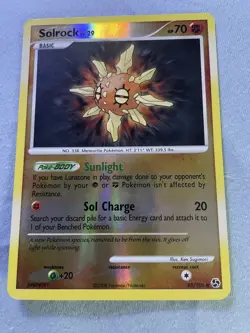 Vintage 2008 Pokemon Card Solrock 85/106 Reverse Holo Foil Great Encounters TCG - Image 1