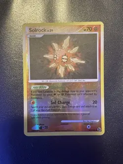 Vintage 2008 Pokemon Card Solrock 85/106 Reverse Holo Foil Great Encounters TCG - Image 3