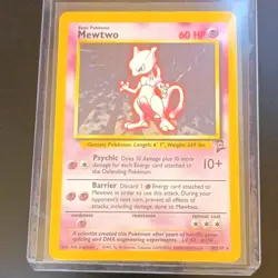 Pokemon TCG Mewtwo Base Set 010/102 Holo Rare 60 HP Wizards Ken Sugimori 2000 - Image 1