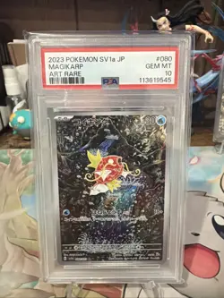 2023 POKEMON JPN SV1A-TRIPLET BEAT ART RARE #080 MAGIKARP PSA 10 - Image 1