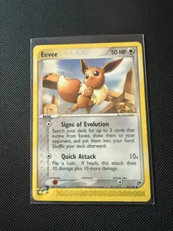 Eevee 63/100 Sandstorm Regular Pokemon Card - MP / Damaged Condition - Image 1