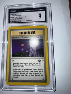 Pokemon Tower Black Star Promo 42 League Mint Non Holo Card CGC 9 - Image 2