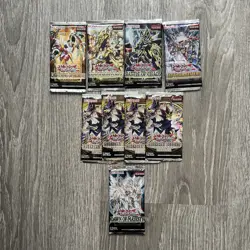 1st Edition Assorted Yu-Gi-Oh Booster Pack Lot- (9 Total Packs)- New/Sealwd - Image 1